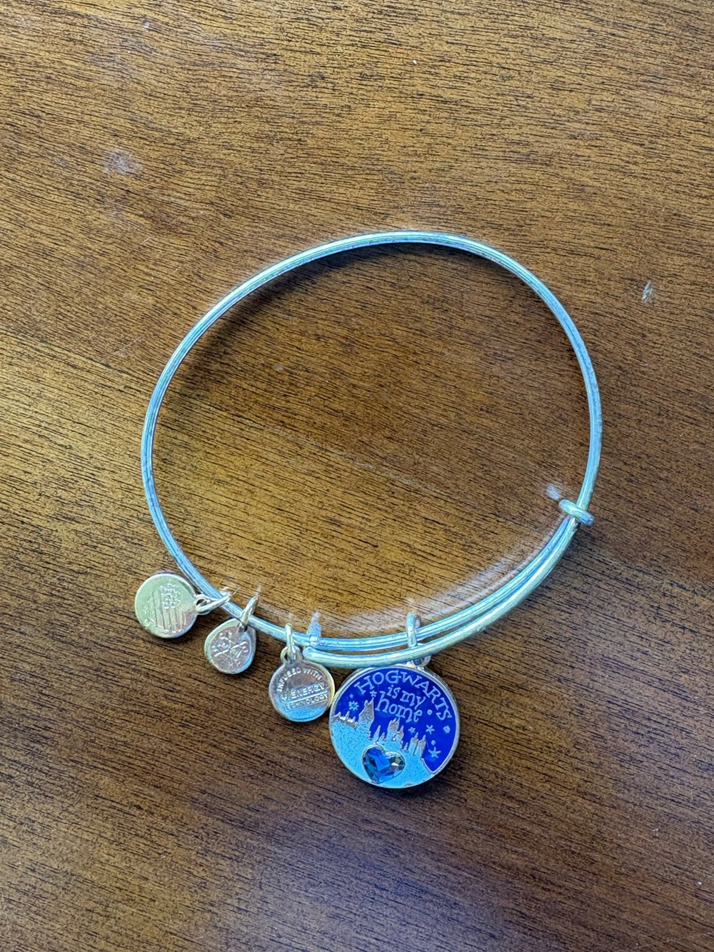 Hogwarts Charm Dual-Tone Adjustable Bangle Bracelet